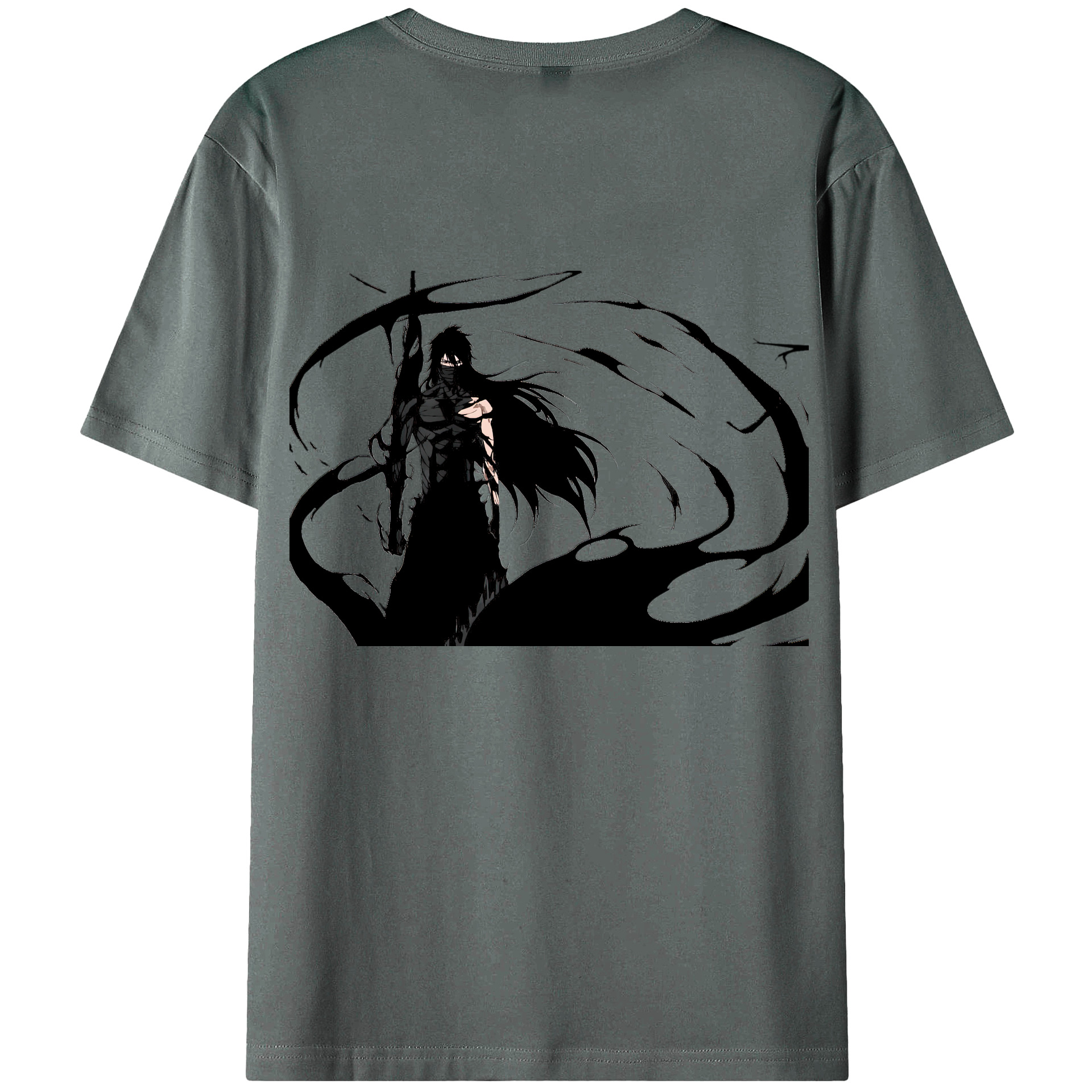 （画像用） ブリーチ 黒崎一護（くろさき いちご）BLEACH Kurosaki Ichigo 綿100％ メンズ半袖Tシャツ（バックプリント） 通気性